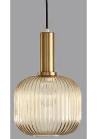 Resim Rsylight Rustik Dekoratif Metal Modern Bal Opal Camlı Tekli Avize Çap:20 Bal - Eskitme 