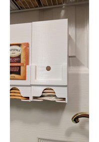 Resim Opencart Çay Poşeti Dispenseri - Duvara Monte - Versiyon 8 Sadece Plastik Aparattır 