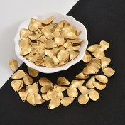 Resim 20 adet/50 adet İlkel Pirinç Bilezik Kolye DIY Takı Yapım Aksesuarları Tek Delikli Geometrik Kavisli Yüzey Fırçalanmış Su Damlası Kolye Ucu 