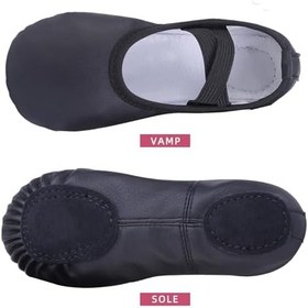 Resim Bale ayakkabısı, kız, deri bale ayakkabısı, jimnastik ayakkabısı, bölünmüş deri tabanlı dans ayakkabısı, çocuklar ve yetişkinler için 