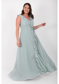Resim Ladies First Ladıes Fırst Büyük Beden 3507 Küf Uzun Abiye Elbise 