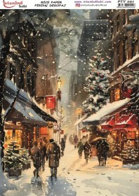 Resim Pirinç Dekopaj Kağıdı 30x42cm Pty-291 Yılbaşı 