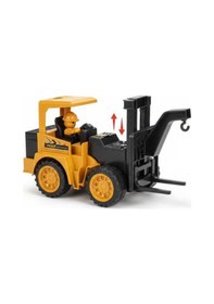 Resim Şarj Edilebilir Kumandalı İş Makinası Full Fonksiyon Oyuncak Araç Forklift Sarı 