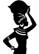Resim Ogec Worx Afrikalı Kadın Duvar Dekor Sticker (Tip 1) 40 X 64 Cm 