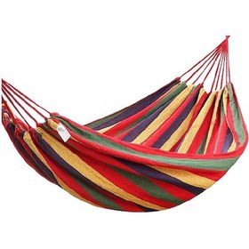 Resim Ranyeek Kırmızı Çift Kişilik Kanvas Asal Yatak - 150kg Yük Kapasitesi, Hafif Ve Taşınabilir, Kamp Ve Doğa Seyahatleri İçin Kırmızı 