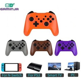 Resim Createtech Turuncu Kablosuz Gamepad Bt Oyun Denetleyicisi Nintendo Anahtarı İçin Lite Ps3 Akıllı Tv Kutusu Rüzgar 7 8 10 Pc Joystick/ 