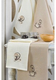 Resim 6 Parça Mutfak Kurulama Bezi 30 X 50 Cm Coffe Renkli 