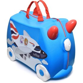 Resim Trunki Çocuk Bavulu Uçak Amelia 