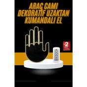 Resim Uzaktan Kumandalı Araba Parmak Hareketi Işığı Parmak Işığı LED Araba Arka Pencere 