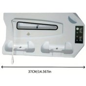 Resim Motion003 Ps5 Soğutma İstasyonu Beyaz Şarj Cihazı Fan Kulaklık Standı 3 Usb Hub Medya Yuv 