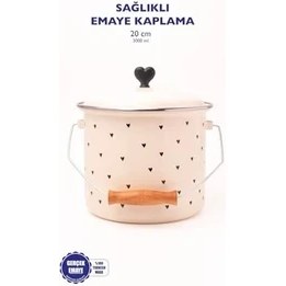 Resim Cupid Kalp Desenli Yoğurt/bakliyat Bakracı (20 Cm-3 Litre-Tüm Ocaklarla Uyumlu) 