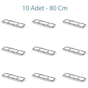 Resim Ekol Yedek Nemli Mop Paspas Başlığı Beyaz 10 Adet 80 CM 