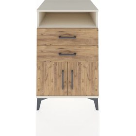 Resim Kronos Komodin Tek Raflı 2 Çekmeceli 2 Kapaklı 60X59X96 Aytaşı-Çam 