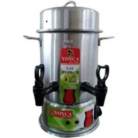 Resim Kısmet Yonca Elektrikli Çelik Çay Makinası-Çift Musluklu Semaver Çay Otomatı 60 bardak 