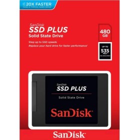 Resim Sandisk 480 GB SSD Plus 530 MB/s Okuma Hızı 450 MB/s Yazma Hızı Sata 3 2.5" Model SDSSDA-480G-G26 