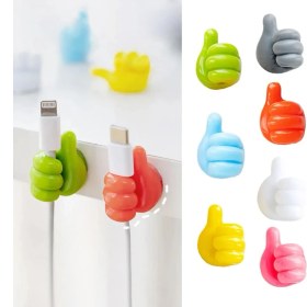 Resim 10 Adet Renkli Ok Işareti Kablo Sabitleyici Klipsler Kablo Düzenleyici Tutucu Yapışkanlı Askı 