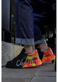 Resim Ch254 Cst Pittura Erkek Ayakkabı 481 Siyah / Sari Chekich Erkek Spor Ayakkabı Çok Renkli 