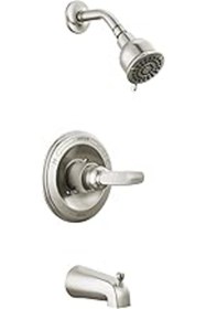 Resim SanalAMCA Store Faucet Foundations Fırçalanmış Nikel Duş Bataryası Seti, 2 Püskürtmeli Fırçalanmış Nikel Duş Başlığı 