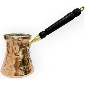 Resim Paşa İşlemeli 6 Kişilik Bakır Cezve 
