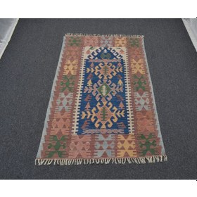 Resim Zehra Abla Halı El Dokuma Farklı Otantik Balıkesir Yün Kilim 6352 