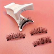 Resim 4 adet Uygulayıcı ile Manyetik Sahte Kirpik Seti - Tekrar Kullanılabilir, Yapıştırıcı Gerektirmez, Profesyonel Makyaj Aksesuarı, Alkol İçermeyen Plastik Malzeme, Kirpik Koleksiyonu 