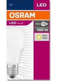 Resim Osram Led Value Classic A75 10w E27 Duy Sarı Işık 