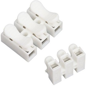 Resim Vidasız, Yaylı, Sıra Buat Kablo Klemens, 3'lü, 3 Pinli, Yaylı Klemens, 10 Adet 
