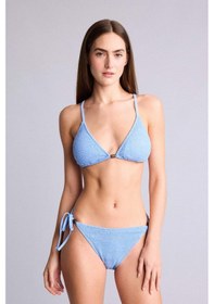 Resim Defacto Regular Fıt Kırışık Dokulu Mavi Bikini Üstü E0205ax26smbe552 Mavi-be552 
