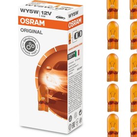 Resim Osram 2827 Wy5w T10 Dipsiz Turuncu Ampul 12v 5w 10 Adet 