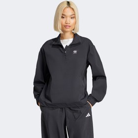 Resim adidas Originals Essentials Fermuar Yakalı Kadın Siyah Eşofman Üstü 