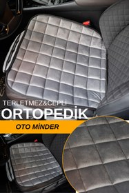Resim OTOMOTİF PREMİUM CEPLİ KOLTUK MİNDERİ TEK ADET-GRİ 