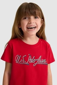 Resim U.S. Polo Assn. Kız Çocuk Kırmızı Tişört 50325697-VR171 