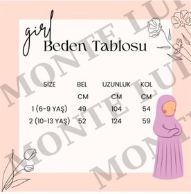 Resim Kız Çocuk Tek Parça Namaz Elbisesi Gül Kurusu-vizon Vizon 