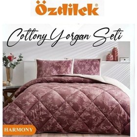 Resim Özdilek Cottony Yorgan Seti Çift Kişilik 220x240 -harmony Mürdüm 