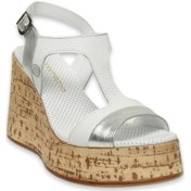 Resim Mammamia D24ys-1530z Dolgu Topuk Beyaz Kadın Sandalet Beyaz 