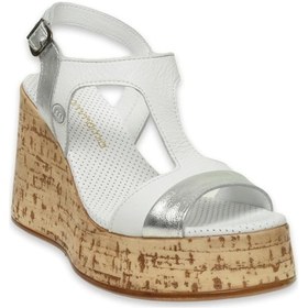 Resim Mammamia D24ys-1530z Dolgu Topuk Beyaz Kadın Sandalet Beyaz 