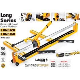 Resim SGS111 Long 120 Lazerli Kesim Uzun Seramik Granit Fayans Kesme Makinası 1200MM 