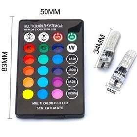 Resim İtibar Kumandalı T10 Park Ampulu 16 Renkli Çakarlı Rgb Teknolojil 