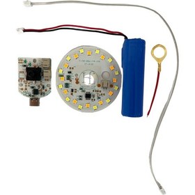 Resim 3 Volt 3 Renk Type-c Soketli Dokunmatik Led Modül + Pil 