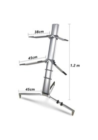 Resim Lastvoice Ks-20gr Silver Profesyonel Ultimate Org Standı Sehpası Çift Katlı Çantalı 