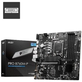 Resim Msı Pro B760m-p Ddr5 6800mhz Oc M.2 Hdmı Matx 1700p 