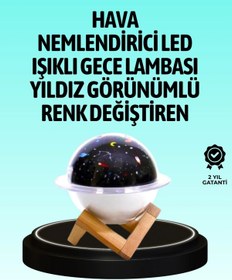 Resim shopwave USB ile çalışan projektörlü aromaterapi nemlendirici masaüstü kullanım için uygun 