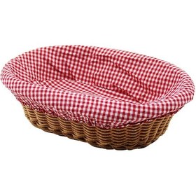 Resim Oval Renkli Bezli İp Hasır Ekmek Sepeti Kulplu Taban:11.5x20 - Ağ Çok Renkli 