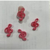 Resim 10 Adet Pembe Mor Reçine Katı Içi Boş Müzik Notasyonu Aksesuarları Nota Uzun Nail Art Önemsiz Telefon Kılıfı Dekorasyon Charm Şarap Kırmızı 