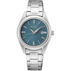 Resim Seiko SUR531P Quartz Çelik Gri Turkuaz 30 mm Kadın Kol Saati 