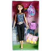 Resim Sasa Girls Paten Aksesuarlı Esmer Bebek 