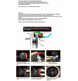 Resim Toyota Verso Uyumlu Brembo Sarı Kaliper Kapağı 4 Parça Ön Arka Set 