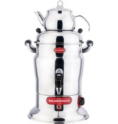 Resim Işıkgaz Silverinox 16 Litre Tek Demlik Çay Semaveri Otomatı Makinesi 