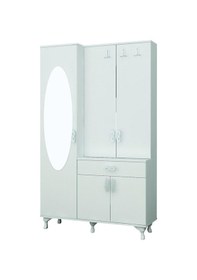 Resim Evistro Portmanto Aynalı Vestiyer Ayakkabılık Dolap Elbise Askılı Demont 