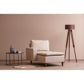 Resim Lungo Modüler Daybed - Krem Keten Krem 